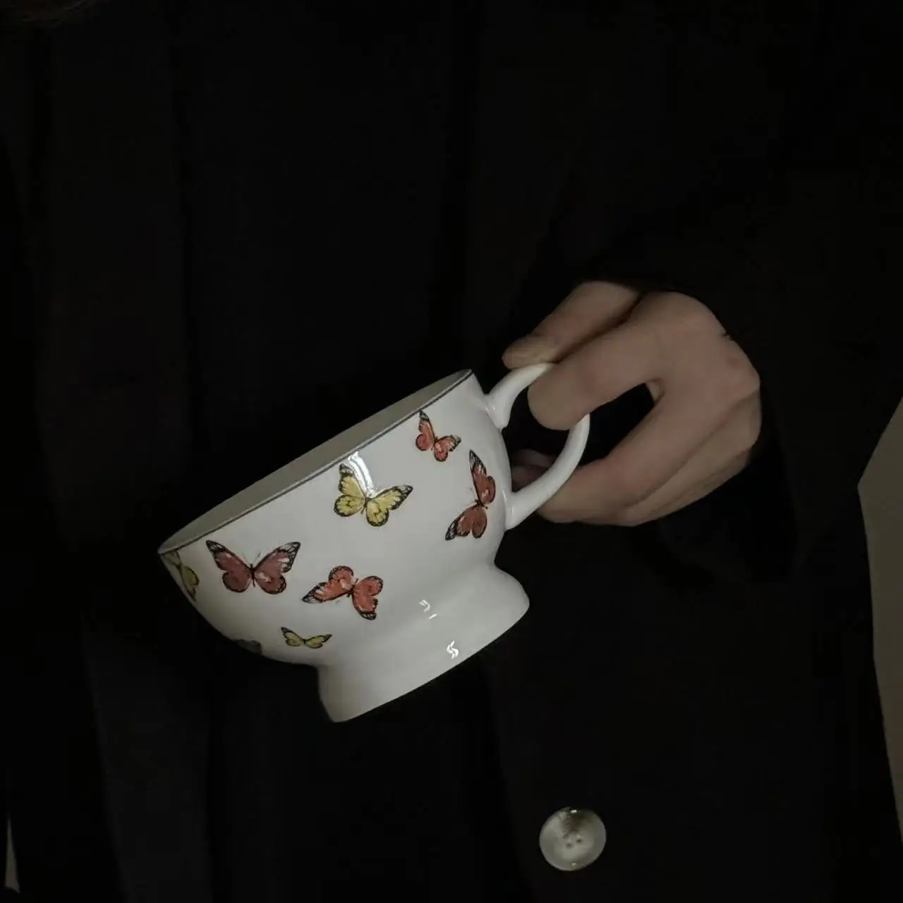 JINXIN персонализированные кофейные кружки милые Мультяшные Бабочки Керамическая Кружка для сублимационной гравировки логотипа