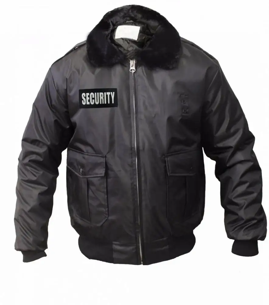 
Classic Security Windbreaker, thick warm bomber jacket 