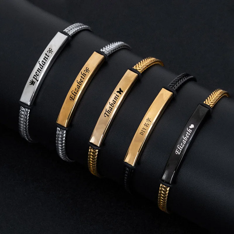 Мужской изогнутый браслет