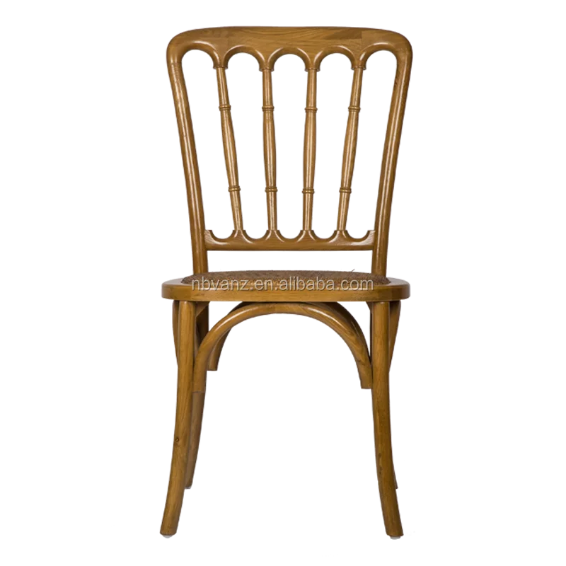 Wholesale Brown Wooden UK Bulk Rental Classic Banquet Wood Church Chiavari Pieces Wedding Event Chaise Napoleon Chair