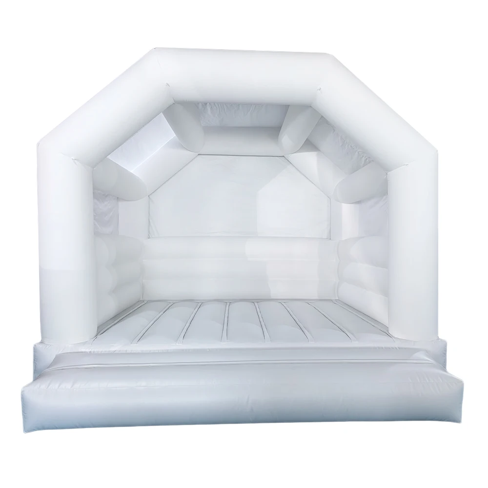 Factory price wedding inflatable white bouncy castle outdoor pvc bouncing castle