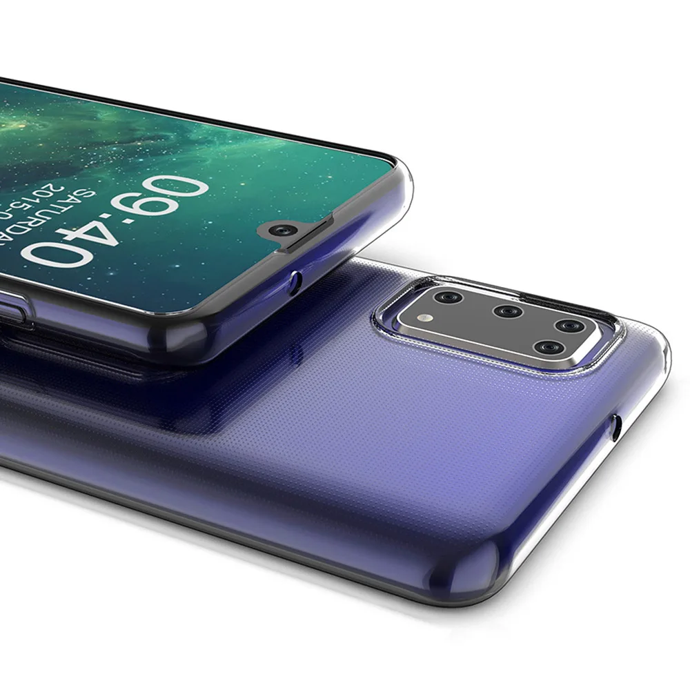 Black lace women design Clear TPU cell Phone Case For Samsung Galaxy A41 A61 A01