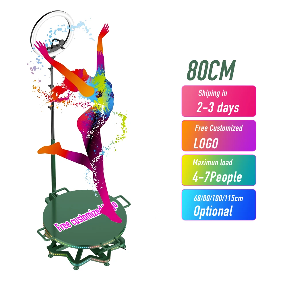 80 см Свадебная вечеринка медленное движение 360 видео Стенд Портативный Фото фото стенд