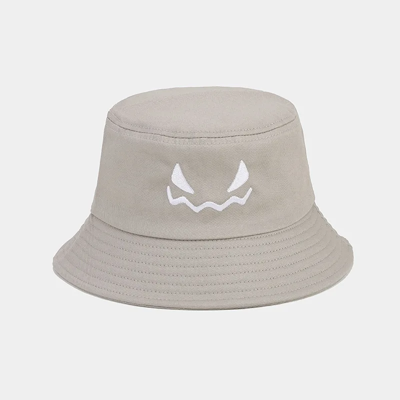 Halloween Horror Pumpkin ghost Embroidery printing fisherman basin hats men women sunshade bucket hat