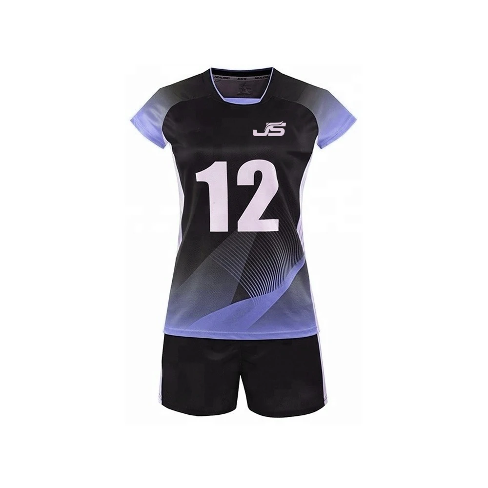
Packaging Customization Name and Number Short Sleeves Women Volleyball Jersey team uniform 