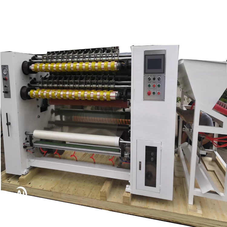 BOPP adhesive tape slitter rewinder / cello tape making machine