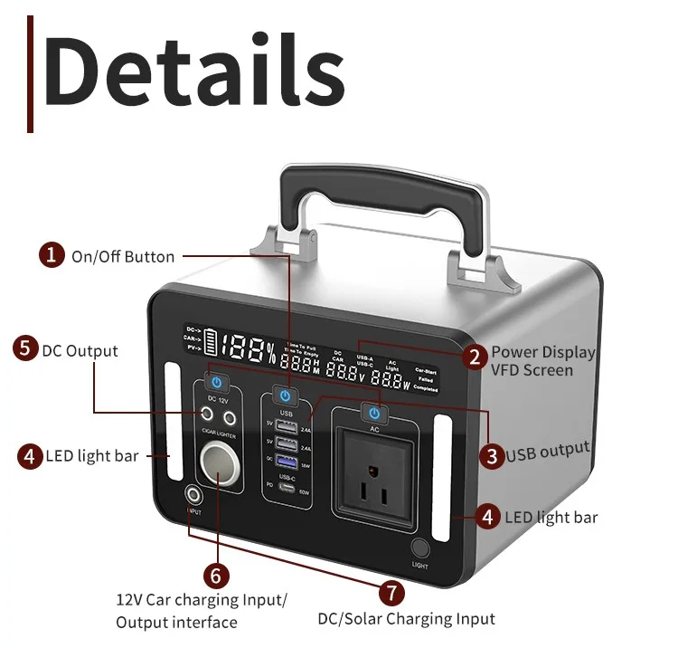 1039Wh 280800mAh Mobile pwer Supply  with LED light,AC Outlet,PD 60W, Power Station for CPAP, Phone