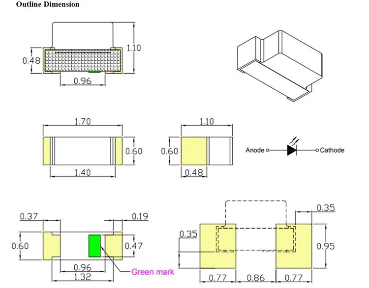 Free Samples White Chip Orange Red/yellow/green Tri-color Smd Led