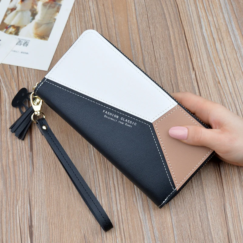 2020 Fashion Tassel Rabbit Pendant Long Purse PU Leather Women Wallets clutch Bag