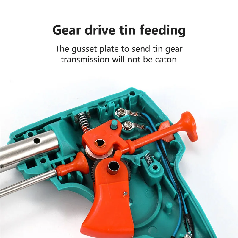 Cyan hand-held 220V 60w manual soldering gun Automatic feed tin wire heating welding gun