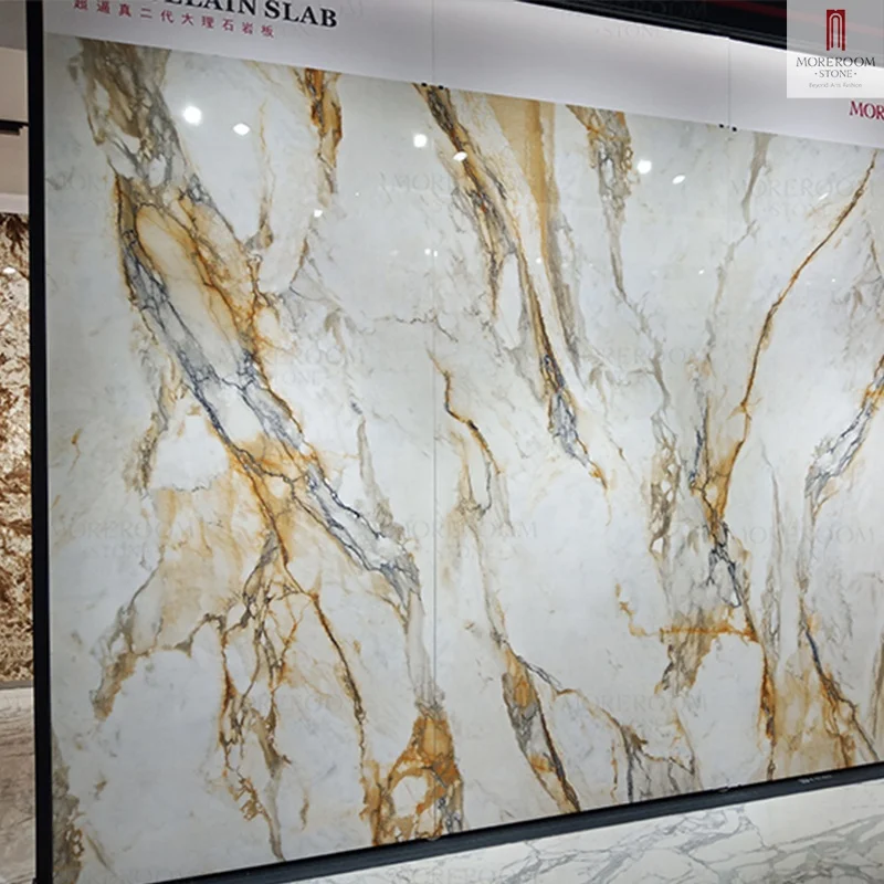 Moreroom Large Size Calacatta Gold Sintered Stone For Wall