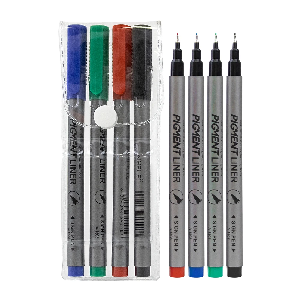Sketch Markers Art Marker Pen 0.5mm Tip Sizes Pigment Liner Water Based For Drawing Handwriting Supplie Stationery