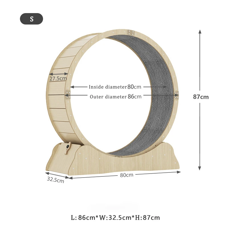 Factory Directly Wooden Pet Toys Cat Climbing Frame Cat Sports Toy Cat Scratching Treadmill Running Wheel