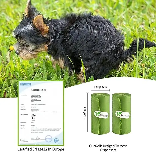 Компостируемые биоразлагаемые пакеты для собачьих кормов с логотипом на заказ