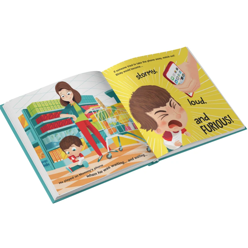 Custom Hardcover Learning Anime Kids Board Book Children Book Printing