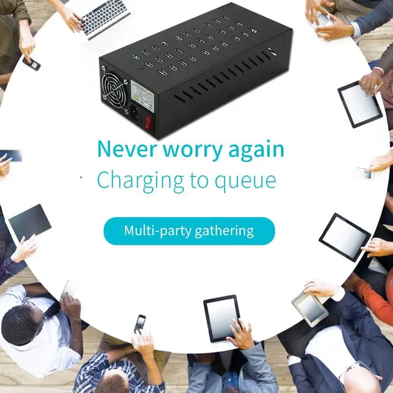 30 Ports 400W Fast Charger Station for Outdoor Army Multi Port USB Interface 30-port Charge Hub for Universal Devices