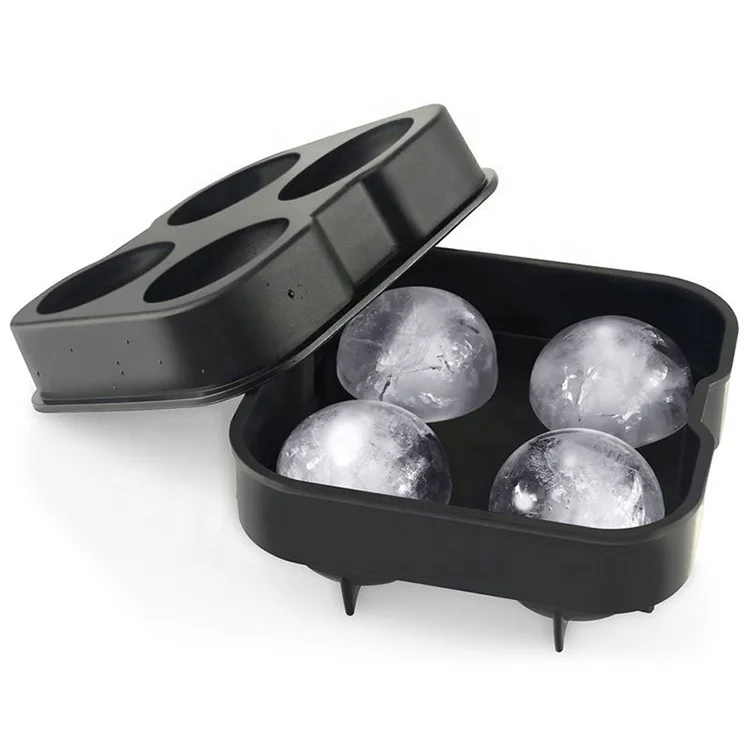 2020 New Design Food Grade ball Shaped Silicone Ice Cube Tray
