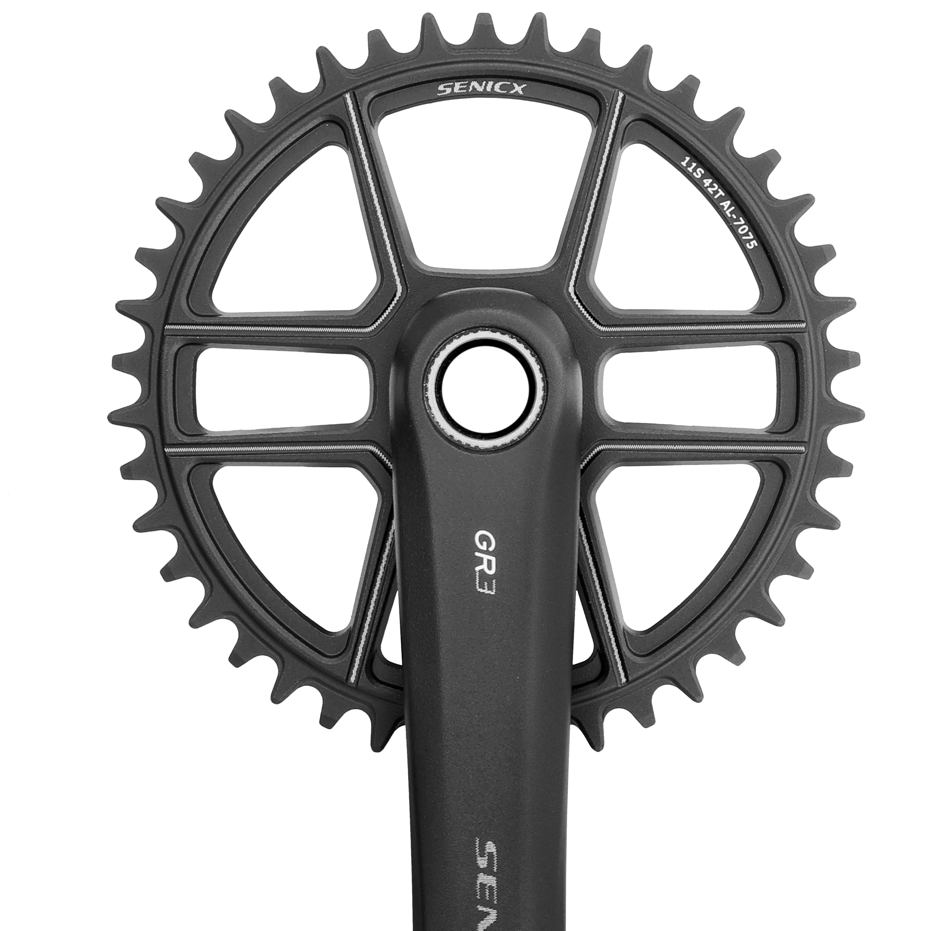 SENICX Gravel Bike Crankset FC-GR3-A1 42T/40T 165mm/170mm/175mm Sprocket Direct Mount 11S/10S CNC with Bottom Bracket