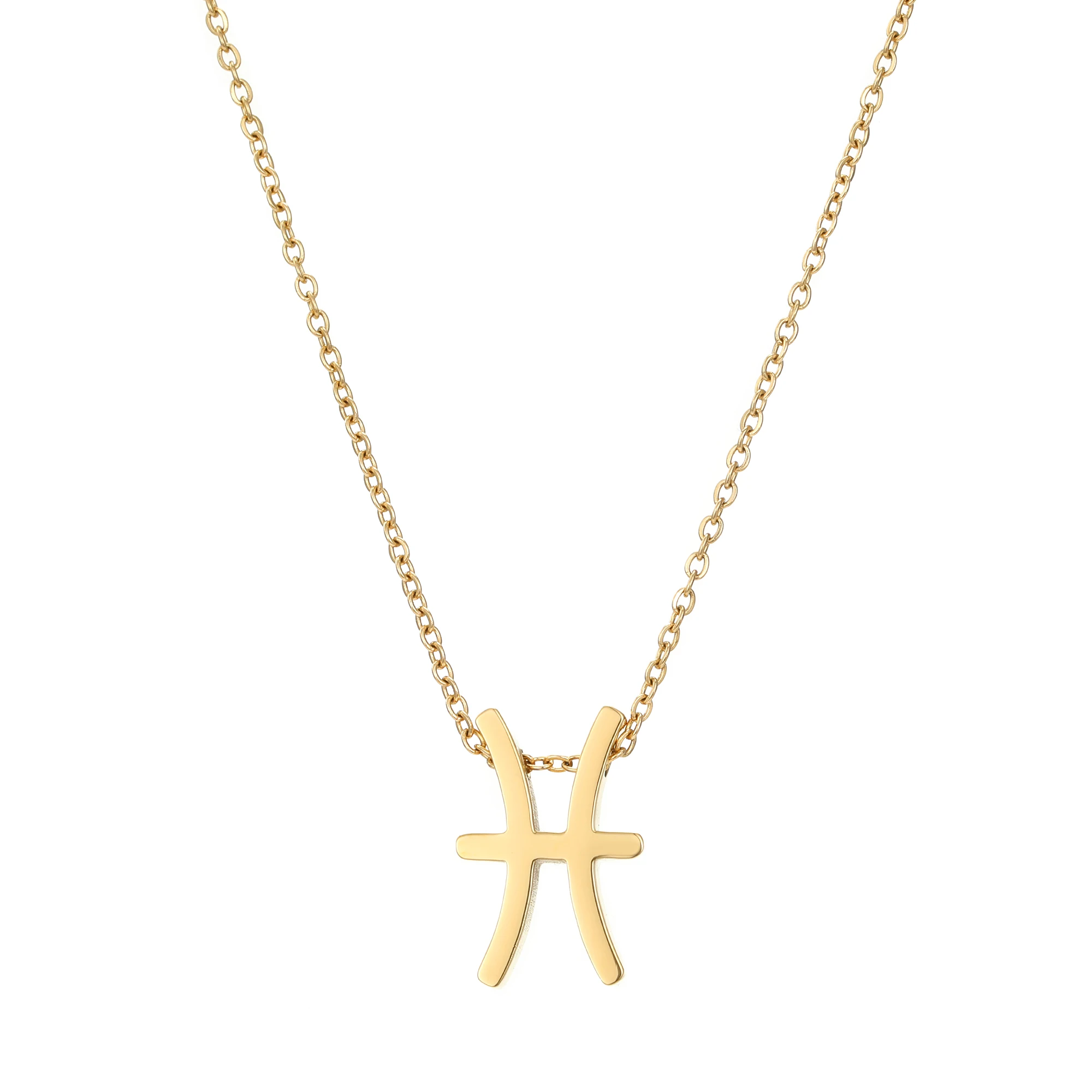 
High Quality Custom Gold Plated Tiny Chains Astrology Stainless Steel 12 Zodiac Sign Necklace Jewelry wholesale 