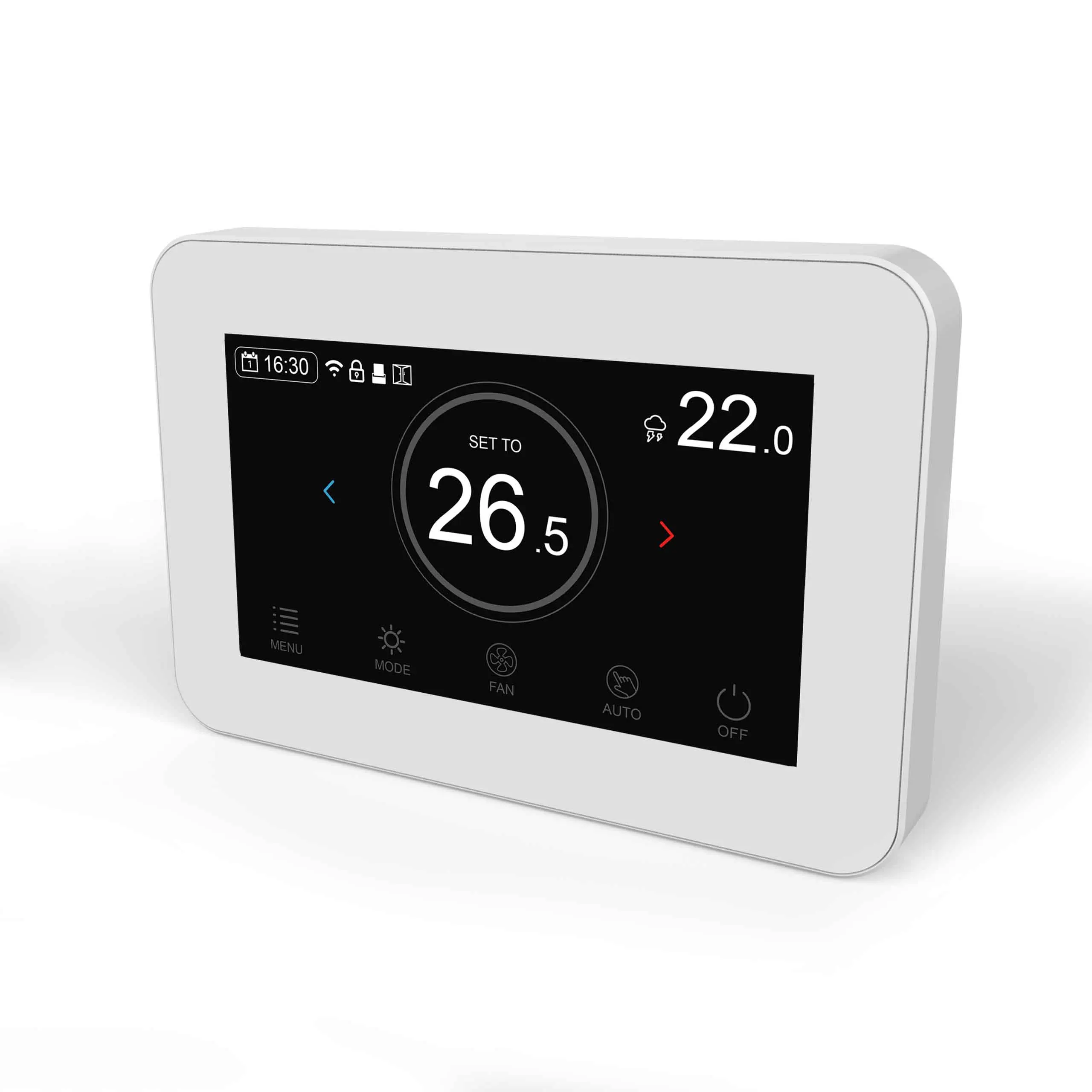 New Designed LED Programmable 0-10V Modulating Room Thermostat for FCU Watery System OEM/ODM Manufacturer