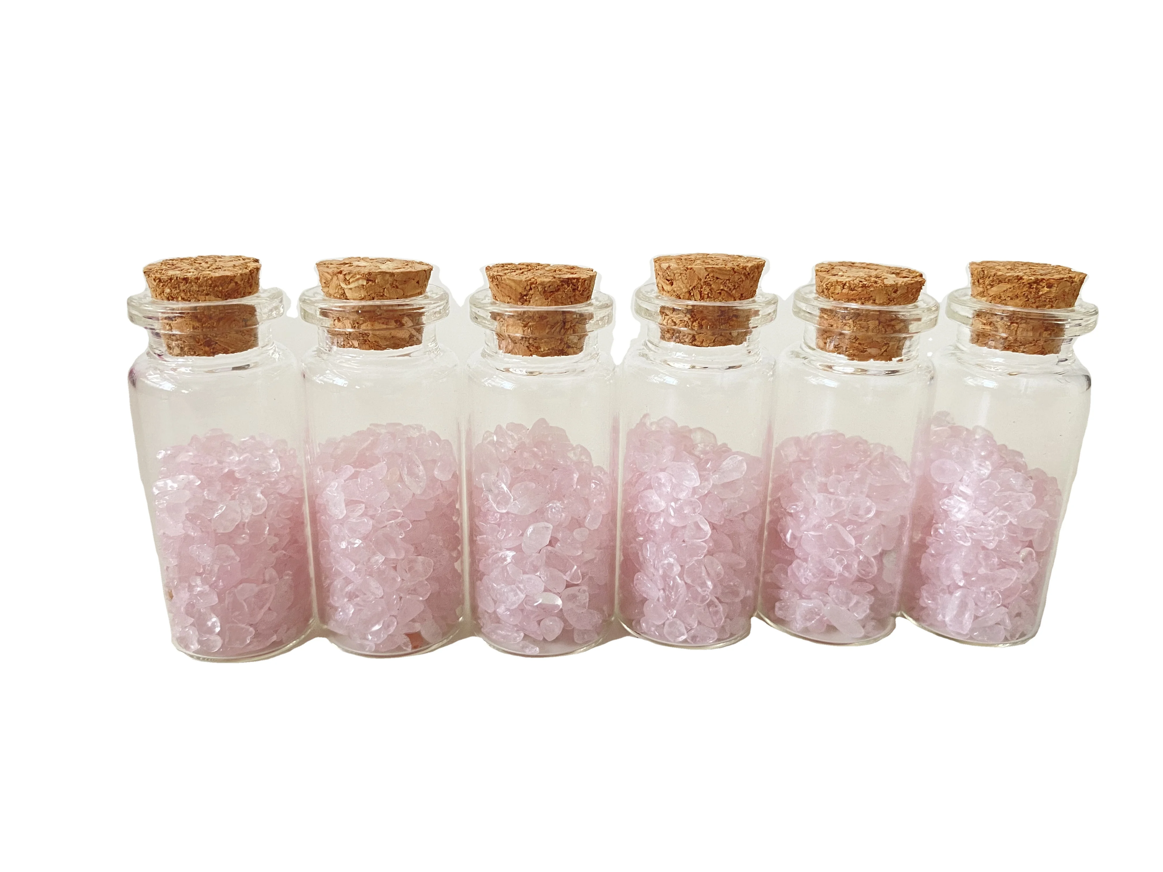 Lanjing Empty 10ml mini clear glass wishing bottle small drift vials with cork lids