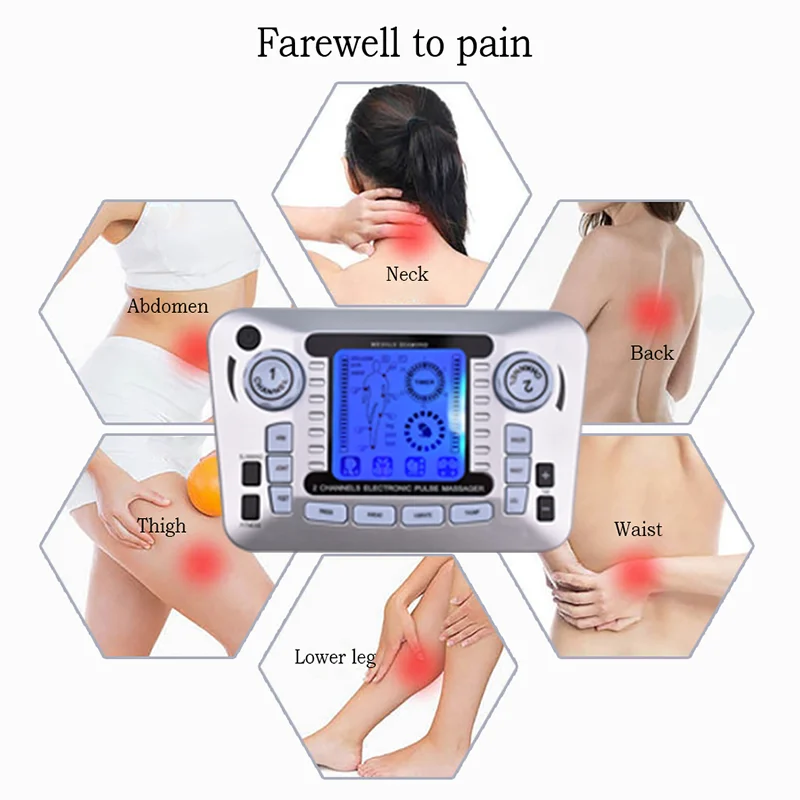 EMS Machine Massager, ABS Pads Holder, slipper, Charge and Dust-Proof Storage Bag Multi-Massage Modes for Home Office Use