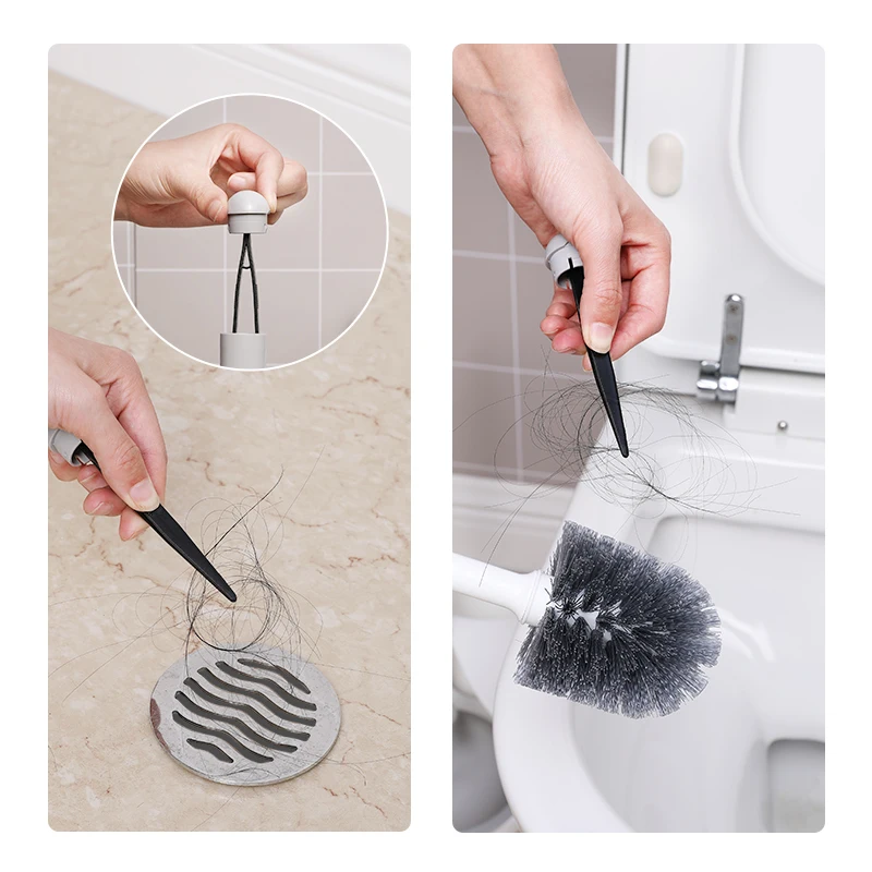 Sunshine 2-in-1 Mini Silicone Toilet Plunger and Brush Set Holder Flexible Heavy Duty Bathroom Cleaning Combo