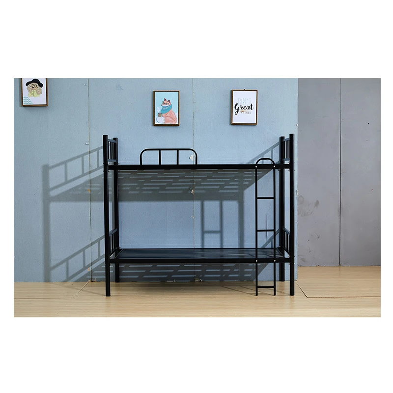 Modern  strong Wholesale Metal Beds  double bunk bed Student Dormitory Hotel  metal bed