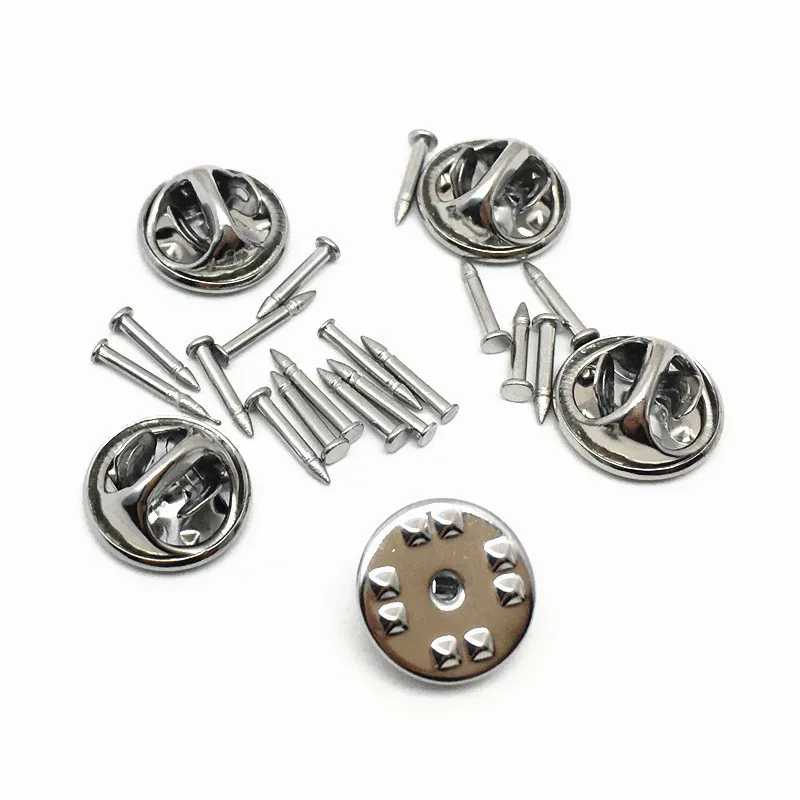 metal brass or stainless steel butterfly clutch pin for lapel