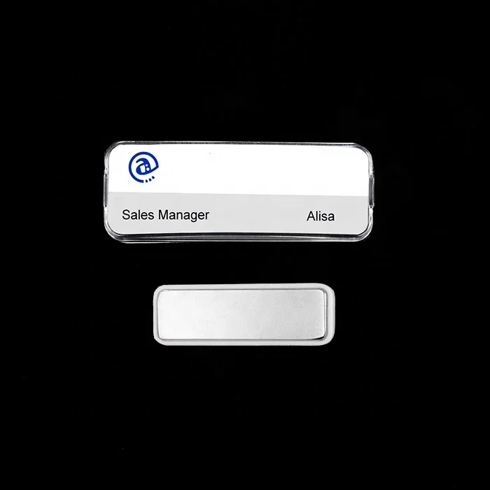 Professional Hot Sale Items 79*32mm Size Name Tag Type Custom Reusable Acrylic Magnetic Name Badge Holder