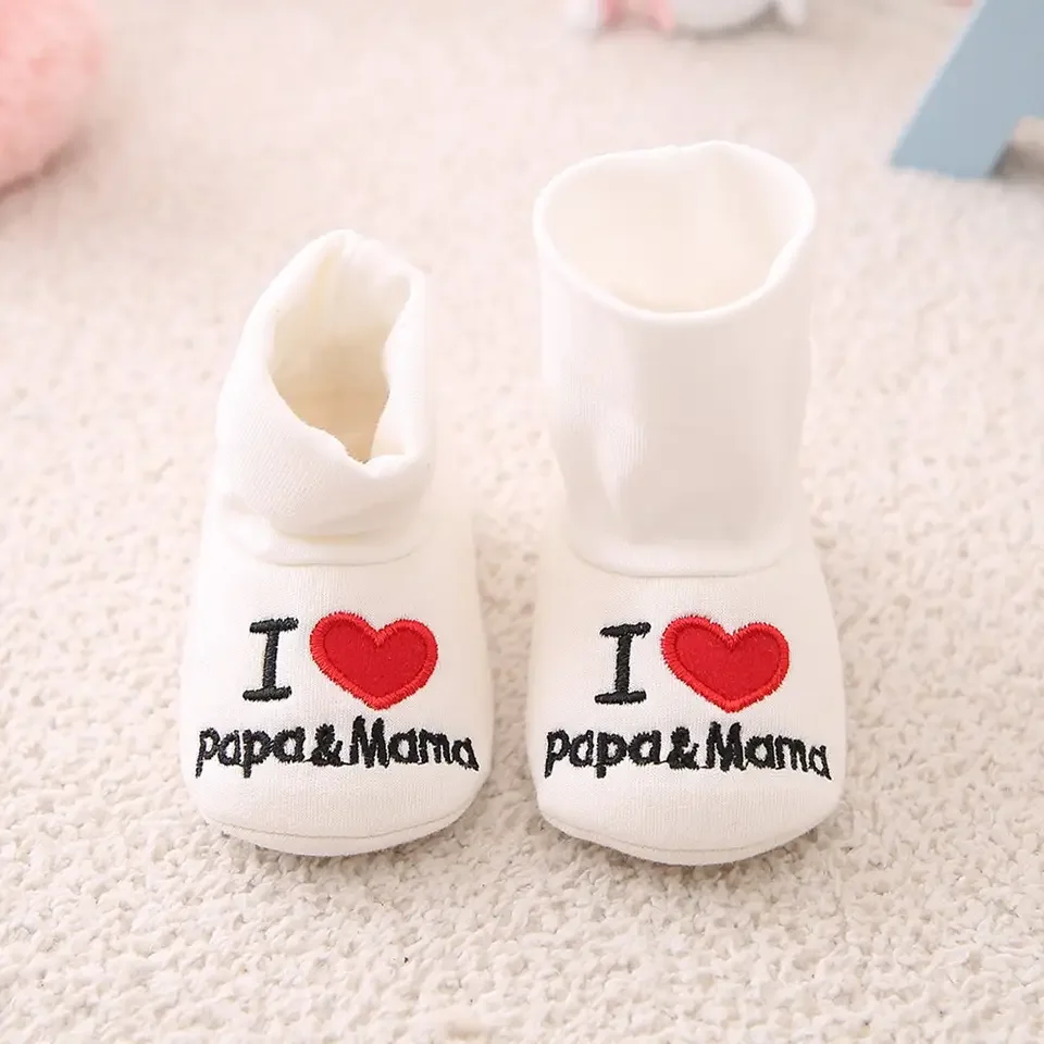 Newborn Baby Moccasins First Walker Soft Soled Sandals Cotton Fabric Baby Shoes