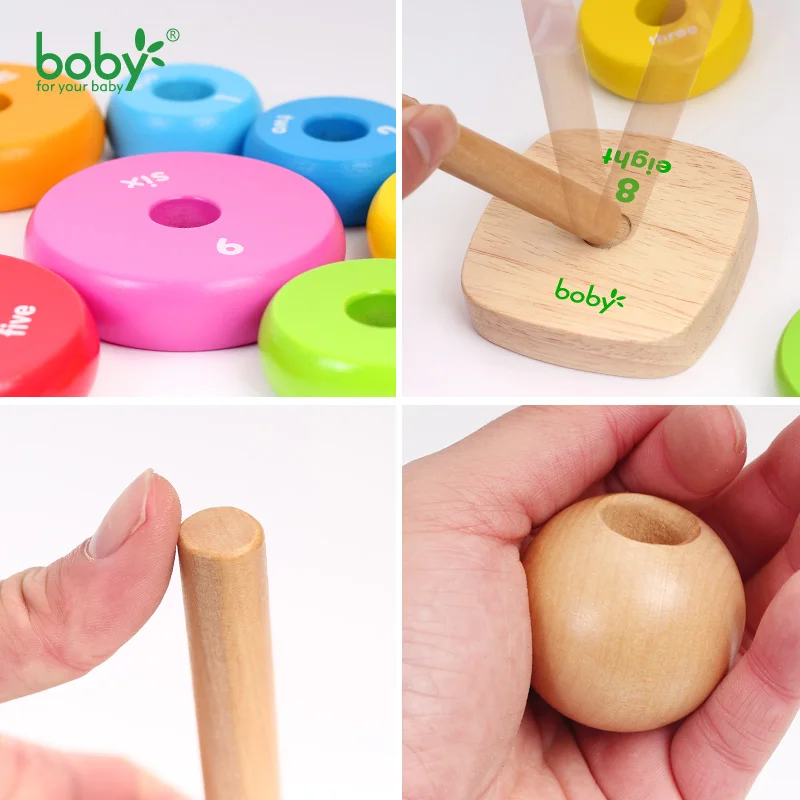 Children Rainbow Tower toys set kids early Educational toys Stacking Ring Classification Blocks Toy