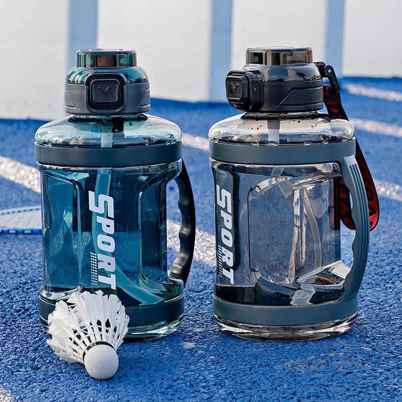 2.2 L Large Capacity Gallon Bottle for Gym Running Outdoor Custom Logo Plastic Sports Water Bottle