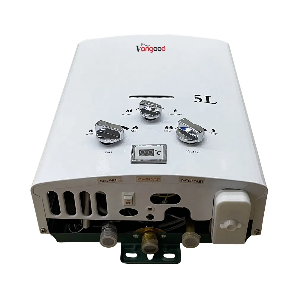 Flueless Tankless Safety Control Valve Mini 5L Portable Patio Camping Gas Heater