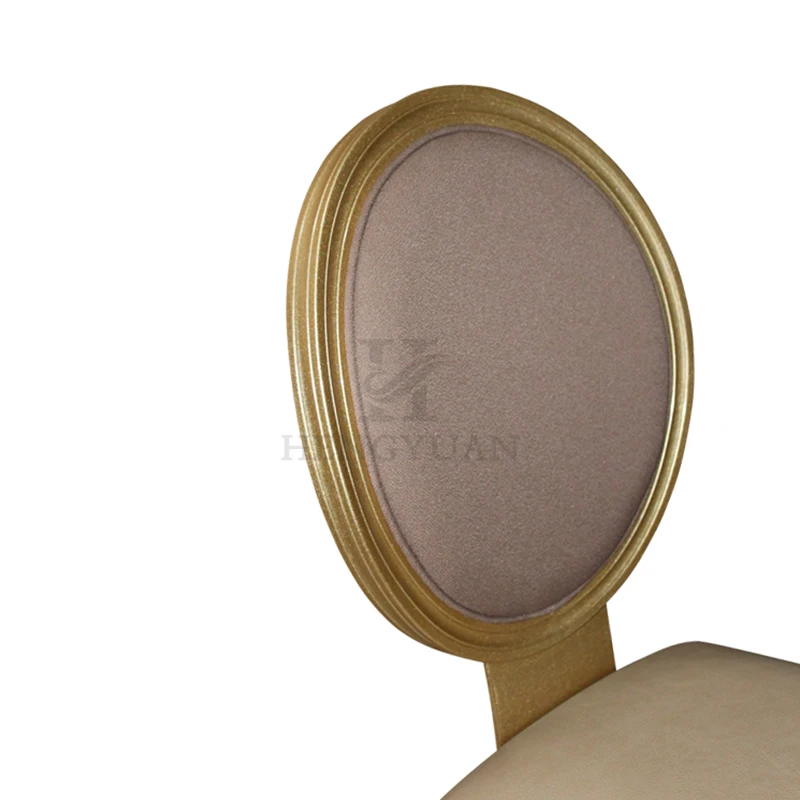 Customized Color Wood Grain Stackable Weeding Dining Banquet Aluminium Louis Chair