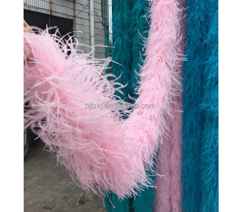 High Quality Bulk 2 Yards Ostrich Feather Boa 1 To 20 Layer Feather Scarf For Dance
