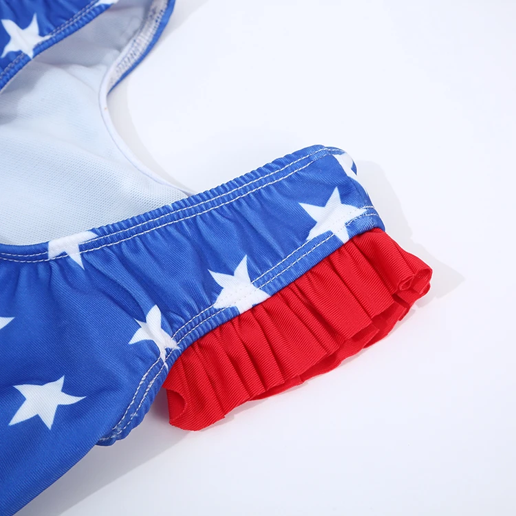 Индивидуальные профессиональные детские костюмы для малышей 4th of July baby купальники с принтом цельный Комплект девочек по заводской цене