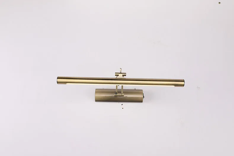 
Europe modern iron and stainless steel anti water fog led brass curved mirror lamp IP44 bathroom wall light 