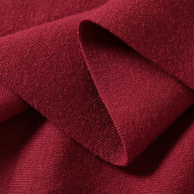 Custom Autumn and Winter Ladies Elegant Casual  Polo Pearl Cotton Long Sleeves Knitted Plus Size Sweater Dresses