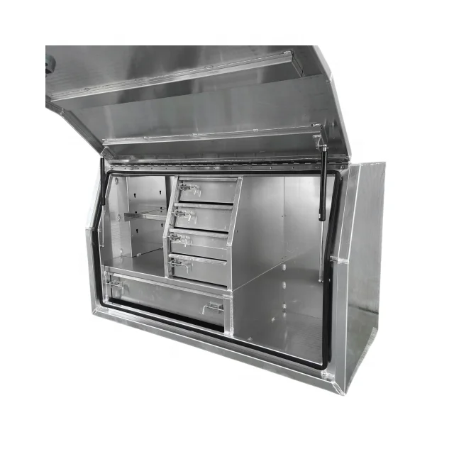 aluminum truck tool box with metal drawer
