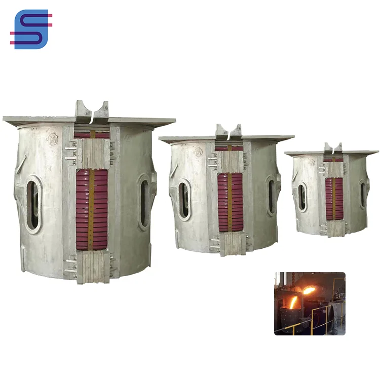 electric induction smelting melting furnace aluminum furnace100kg 250kg 500kg 1T IGBT aluminum melting machine scrap cans
