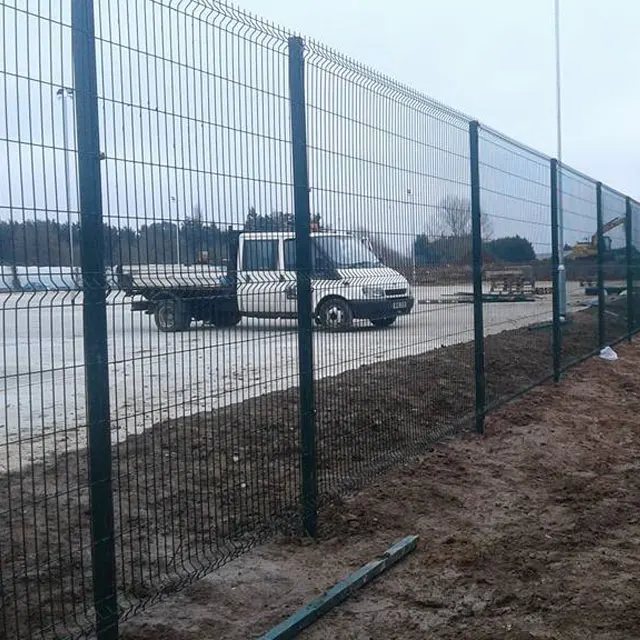
PVC Coated Green Security Heavy Gauge Welded 3D Wire Mesh Fence Panels Design Decorative Garden Fence 