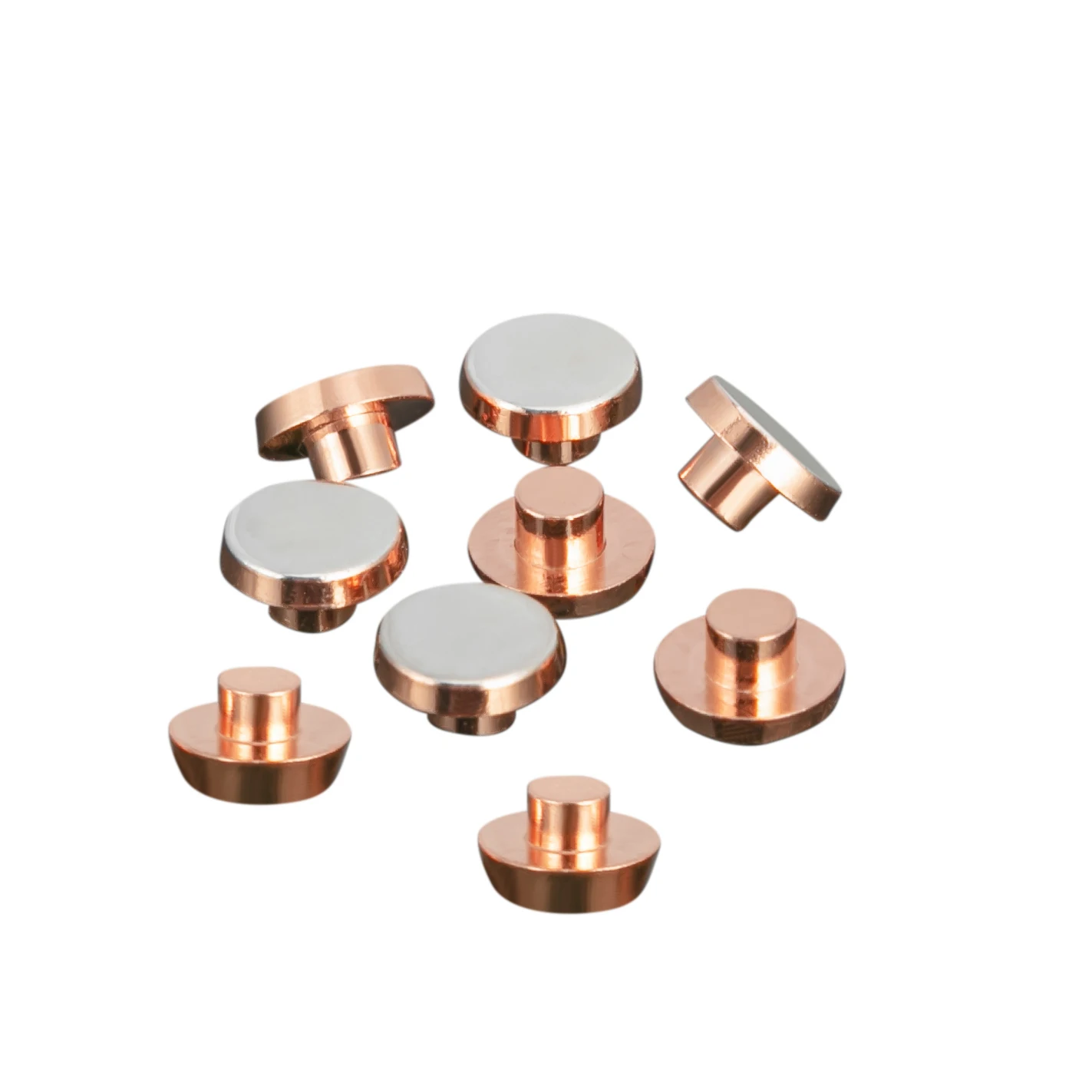 Bimetal Rivet Contact 0.1mm-0.5mm Low Voltage Silver Copper Electrical Contacts