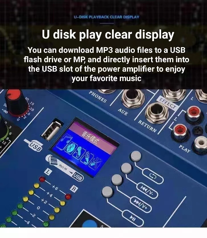 CT-80S 8 каналов микшерная консоль Usb аудио микшер с MP3-плеером