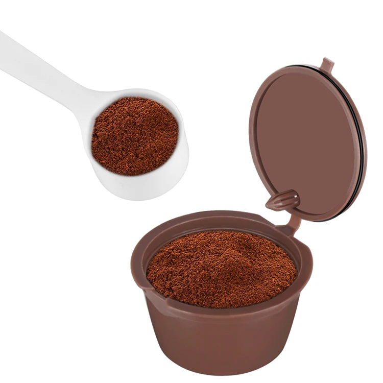  Coffee Machine Reusable Capsule Cup Filter for Nescafe i cafilas with Spoon Refillable Dolce Gusto