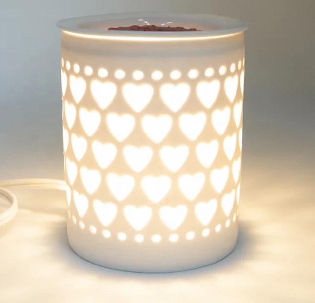 Hot Sale Electric tart heart shape Fragrance Oil Warmer Electric Wax Warmer Candle Melt Burners For Spa and Aromatherapy Use