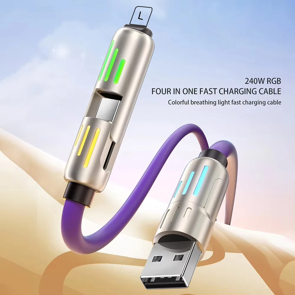 USB-C 240W To Type-C Fast Charging Phone Cable Data Charge For cellphone