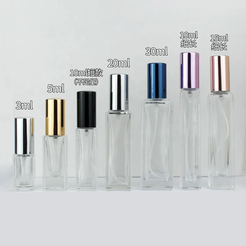 3ml 5ml 10ml 15ml 20ml 30ml Transparent Colorful Empty Sprayer Perfume Bottle Portable Fine Mist Glass Spray Bottle