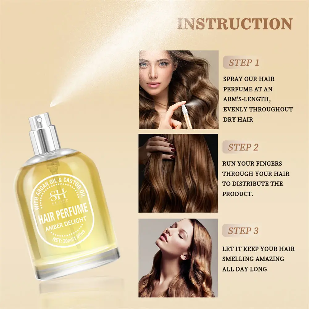 Luxury Hair Mist Spray OEM Custom Pleasant Fragrances Travel Mini Size Party Makeup Hair Perfume For Lady