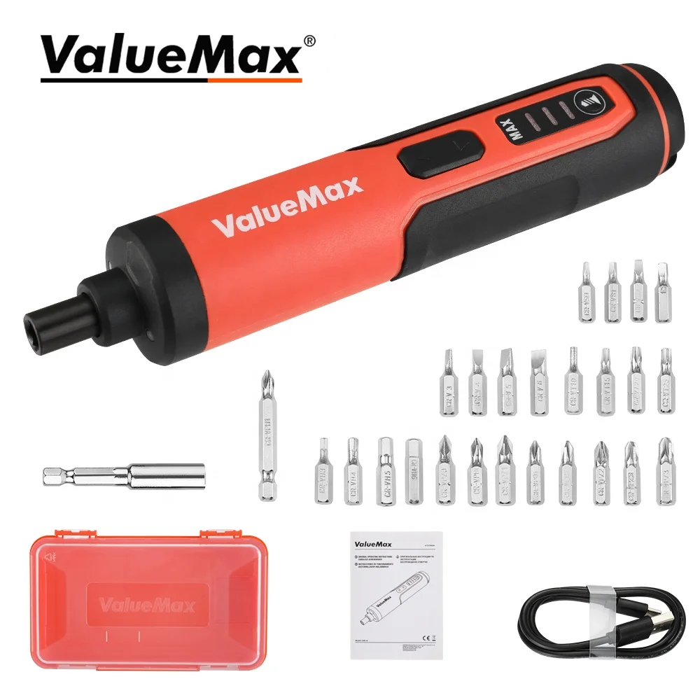 ValueMax Mini Cordless Screwdriver Portable Power Tools Set Rechargeable Multifunctional Electric Screwdriver